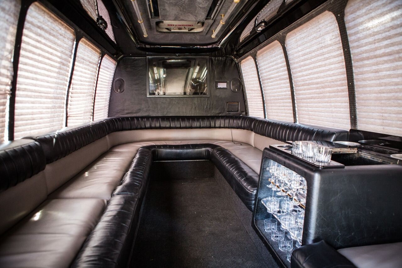 Interior of 20 Passenger Coach Limousine